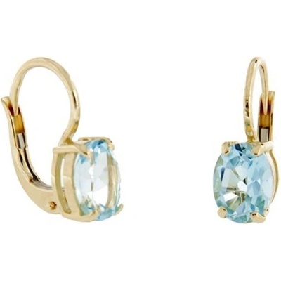 Lillian Vassago zlaté patentové náušnice s topazem LLV31-GER184YT