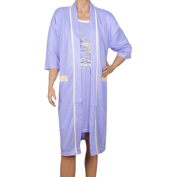 Image 1 of Комплект за бременни и кърмачки в лилаво със слонче