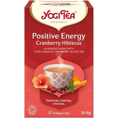 Yogi Tea Bio Positive Energy Brusinky a Ibišek s černým čajem 17 x 2 g