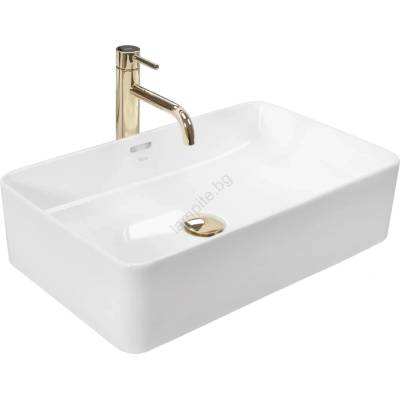 Rea REA-U5055 - Умивалник за плот BERTA 35, 5x56 см керамика/бял гланц (RE0290)