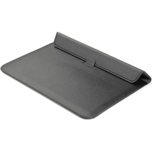 SES 2v1 Pouzdro s magnetem a stojánkem z ekokůže pro Apple MacBook Air 13,6" (2024, M3) - černé 17222