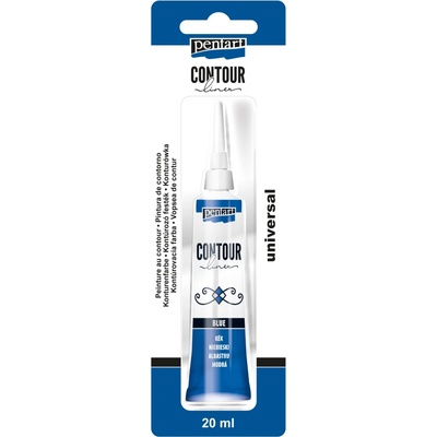 Pentart konturovacia farba žiariaca v tme 20 ml modrá