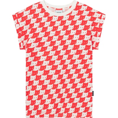 DEDICATED Дамска тениска DEDICATED Women's T-Shirt Visby Pepita Cats T-shirt - Pepita Cats Grenadine Red (916-3975-0213)