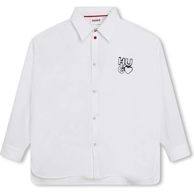 Hugo Детска памучна риза hugo в бяло (g15112.114.150)