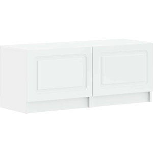 vidaXL ТВ шкаф Бяло Инженерна дървесина (897775)