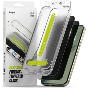 Ringke Защитно закалено стъкло с филтър за поверителност ringke easy slide, 2 броя, google pixel 9 pro / 10 pro / 11 pro