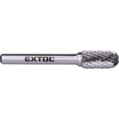 EXTOL INDUSTRIAL 8703724 fréza karbidová, válcová s kulovým čelem 10x20mm, stopka 6mm