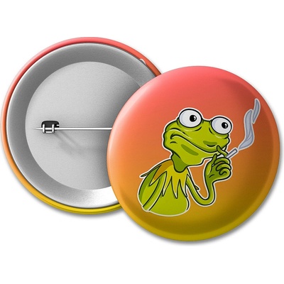 MemeMerch placka Smoking Kermit