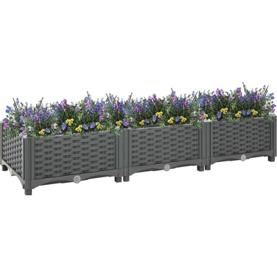 VidaXL Vyvýšený záhon 120 x 40 x 23 cm polypropylen