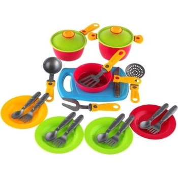 Teddies Комплект съдове с пластмасова дъска