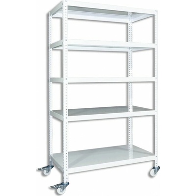 Biedrax policový regál 45 x 100 x 160 cm 5 políc biely