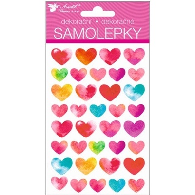 ANDĚL Samolepky srdce 15 x 10 cm