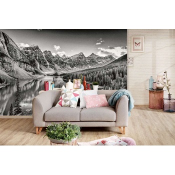 DIMEX ART s. r. o Самозалепваща се флизелинова фототапета езеро в скалистите планини 375 x 250 см