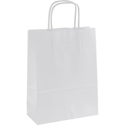 Tašky papírové kraft kroucená ucha - 180 x 80 x 240 mm