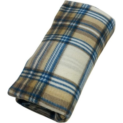 TiaHome Deka Fleece hnědá karo 150x200