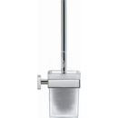 Duravit Karree WC štětka nástenná s držiakom chróm mliečne sklo 0099571000