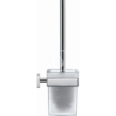Duravit Karree WC štětka nástenná s držiakom chróm mliečne sklo 0099571000