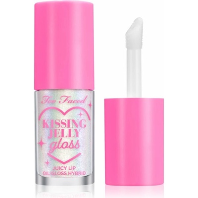 Too Faced Kissing Jelly Lip Oil Gloss olejový lesk na pery pre intenzívnu hydratáciu Strawberry Frosting 4,5 ml