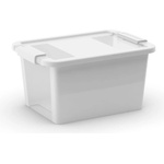 KIS Бяла пластмасова кутия за съхранение с капак 36, 5x26x19 cm Bi-Box S - KIS (244657)