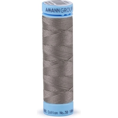 Bavlněné nitě 100 m Etiketní č.50 Triana Amann, střední, 1358 Steel Gray