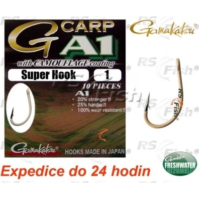 Gamakatsu G-Carp A1 Super Hook Camo Brown vel.1 10 ks