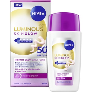Nivea Luminous Skin Glow Дневен флуид за лице, SPF50+, 40 ml