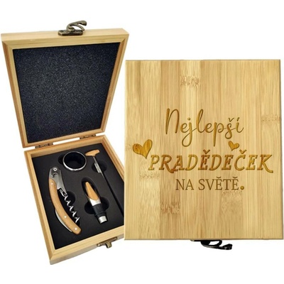 Sablio Dárková sada na víno Nejlepší pradědeček na světě: 147×168×49 mm