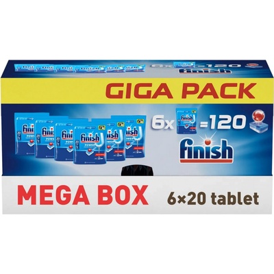 Finish PowerBall All in 1 Max Regular Mega tablety do myčky 6 x 20 ks
