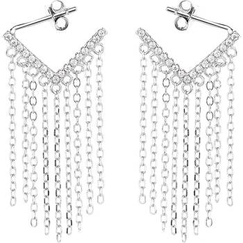 DELIS Дълги сребърни обеци 925, jw857, елегантен дизайн, с родиево покритие (jw857)