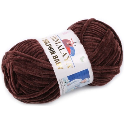 Pletací žinylková příze Dolphin Baby 100 g Varianta: 34 (80336) hnědá kávová, Balení: 1 ks 49488/120346/242451