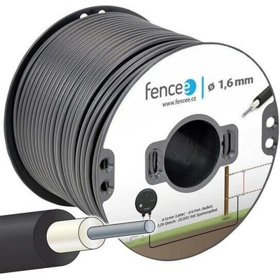 Vysokonapäťový hliníkový kábel 1,6 mm pre elektrický ohradník - 10 m