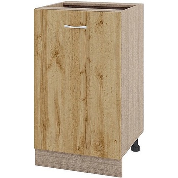 ИРИМ Долен шкаф с една врата и рафт Сити МДД-43 мока / дъб дакота 50 см