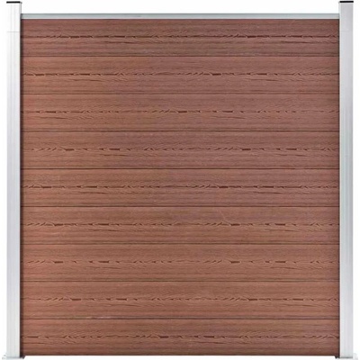 zahrada-XL Zahradní plot dřevoplast 180 x 186 cm hnědý