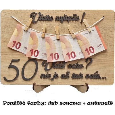 Drevená tabuľka k narodeninám so stojanom