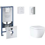 GROHE Rapid SLX - Комплект за монтаж на стена, тоалетна чиния, седалка SoftClose и бутон Skate Cosmopolitan, Triple Vortex, матов хром SANI11BB2105 (SANI11BB2105)