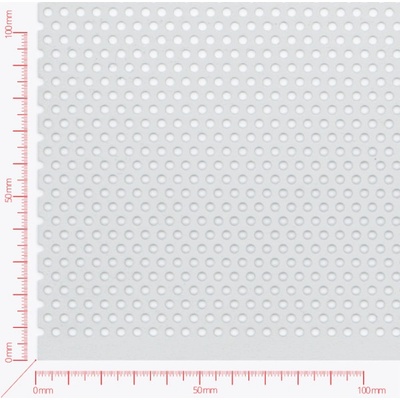 Děrovaný plech; děrování kruhové přesazené; otvor 3mm; rozteč 5mm