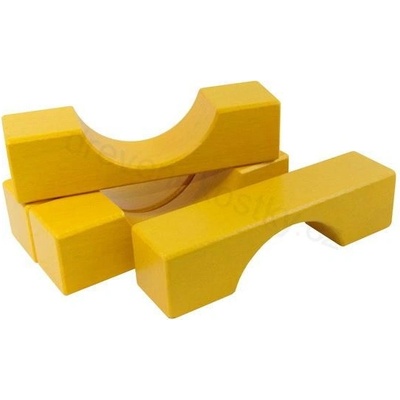 DrKO Dřevěný most velký 16 x 4 x 4 cm 1ks žlutá