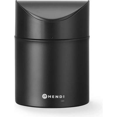 Hendi, Odpadkový kôš na stolík s otočným krytom, 1,2 L, Čierna