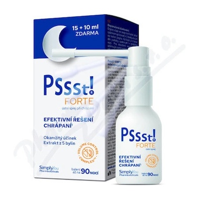 Pssst! FORTE ústní sprej při chrápání 15 + 10 ml – Zboží Dáma