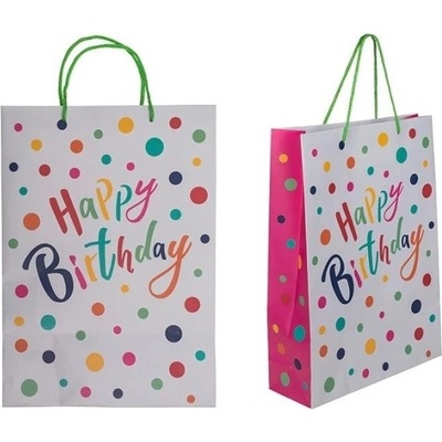 Lampionky.cz Happy Birthday - Dárková taška 25 x 34 cm