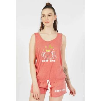 Image 1 of Лятна пижама в коралов цвят с коала
