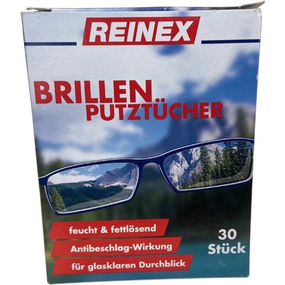 Reinex ubrousky vlhčené na brýle 30 ks – Zboží Dáma