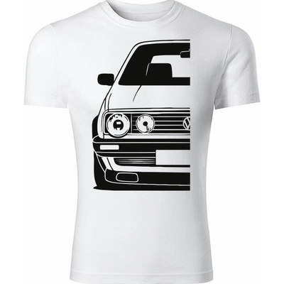 Tričko Volkswagen Golf Mk2 Half pánske tričko oranžová čierna