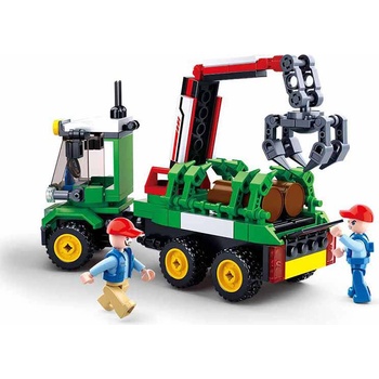 Sluban B0778 Traktor s přívěsem na klády