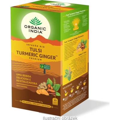Organic India Čaj Tulsi Turmeric Ginger 25 ks