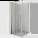 Mexen Velar плъзгаща се душ кабина 110 x 110 см, прозрачна, златна - 871-110-110-01-50 (871-110-110-01-50)