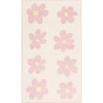 FD Детски килим в цвят слонова кост и розово 120x170 cm Dazzy Rose - FD (5901760436403)