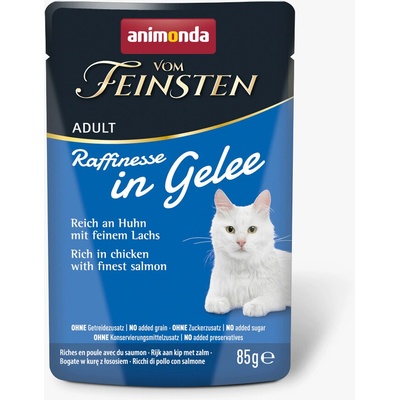 Animonda Vom Feinsten Adult Raffinesse v želé bohaté na kuracie mäso s lososom 48 x 85 g