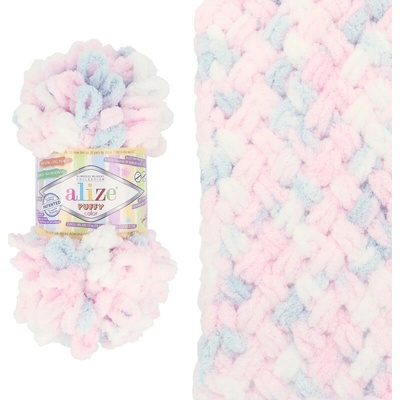 Alize Puffy Color 5864 ružovo sivá