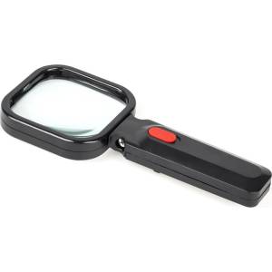  Светеща ръчна лупа 80х80мм/3D 4xLED (NAR0838)